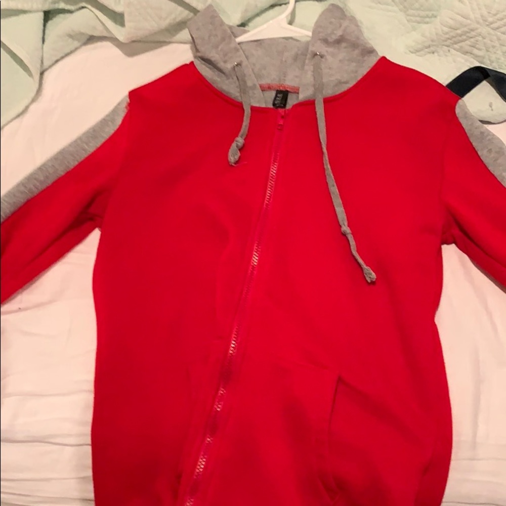pink zip up hoodie